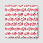 Hot Pink Floral Pumpkins Baby Shower Gastenboek (Achterkant)