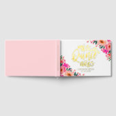 Hot Pink Floral Quinceanera Guest Book Gastenboek (Volledig)