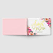 Hot Pink Floral Sweet 16 gastenboek (Volledig)