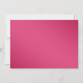 Hot Pink Floral Weddenschap Bridal Shower Uitnodig Kaart (Achterkant)