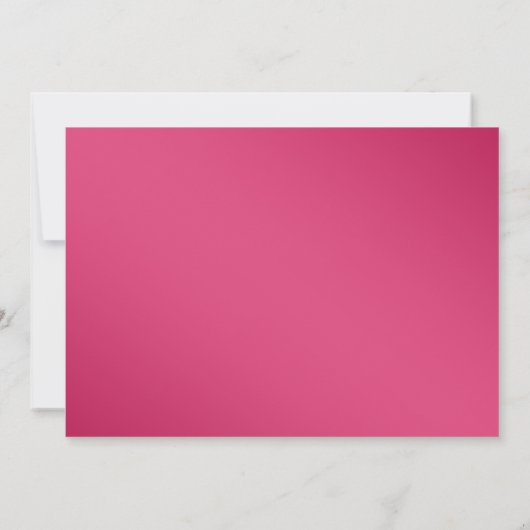 Hot Pink Floral Weddenschap Bridal Shower Uitnodig Kaart (Achterkant)