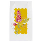 Hot Pink Florals And Bumble Bee A Sweet Little Bee Klein Cadeauzakje (Achterkant)