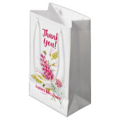 Hot Pink Florals And Bumble Bee A Sweet Little Bee Klein Cadeauzakje (Voorkant Gekanteld)