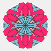 Hot Pink Flower Sticker (Voorkant)