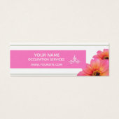 Hot Pink Flowers - Merchandise Prijs Label Mini Visitekaartjes (Voorkant)