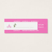 Hot Pink Flowers - Merchandise Prijs Label Mini Visitekaartjes (Achterkant)