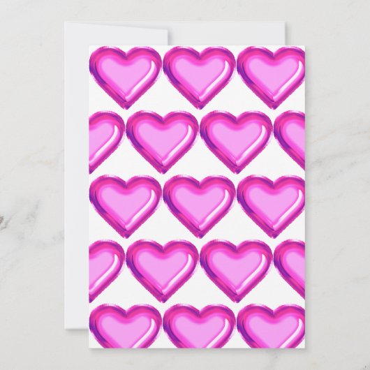 Hot-Pink Folie Balloon 1e Verjaardagsuitnodiging Kaart (Achterkant)