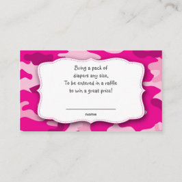 Hot Pink Fuchsia Camo loterij tickets kaarten invo