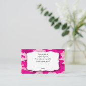 Hot Pink Fuchsia Camo loterij tickets kaarten invo (Staand voorkant)