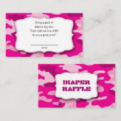 Hot Pink Fuchsia Camo loterij tickets kaarten invo (Voorkant / Achterkant)