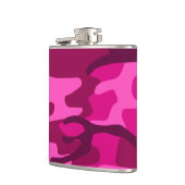 Hot Pink Fuchsia Camouflage Girly Patroon Heupfles (Links)