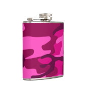 Hot Pink Fuchsia Camouflage Girly Patroon Heupfles (Rechts)