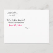 Hot Pink Fuchsia Gerber Daisy Save the Date Cards Aankondigingskaart (Achterkant)