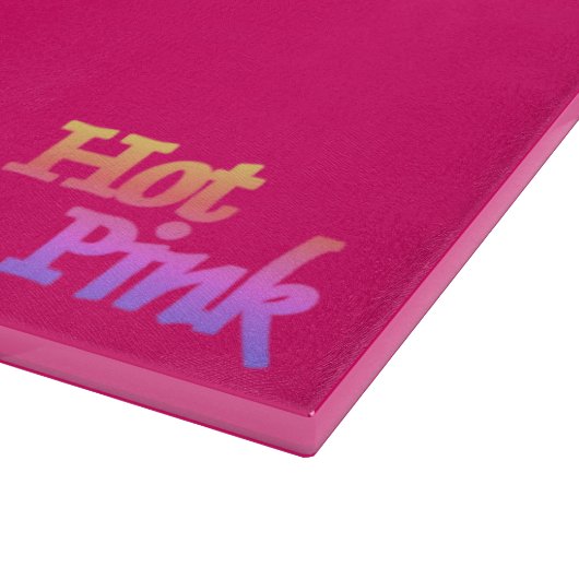 Hot Pink fuchsia glas snijplank (Hoek)