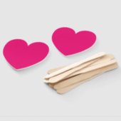 Hot Pink fuchsia heart hand fans Handwaaier (Niet-gemonteerd)