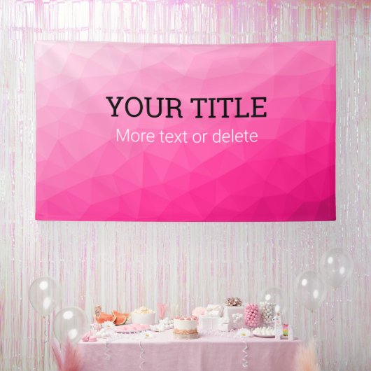Hot pink geometric mesh Triangle custom text Spandoek (Feest)