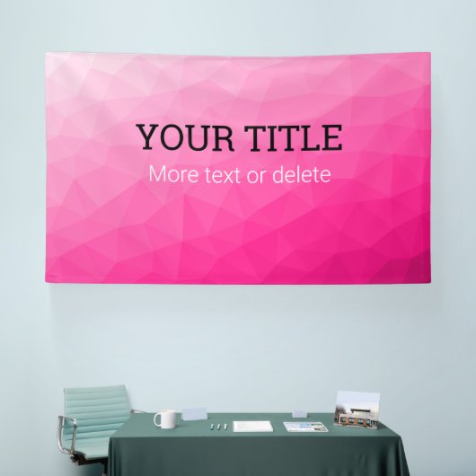 Hot pink geometric mesh Triangle custom text Spandoek (Beurs)