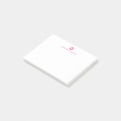 Hot Pink | Gepersonaliseerde post-it notities voor Post-it® Notes (Schuin)