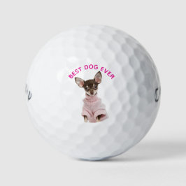 Hot Pink Gepersonaliseerde Ronde Familie Huisdier  Golfballen