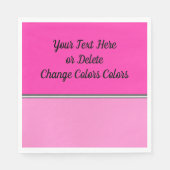 Hot Pink gepersonaliseerde servetten voor haar (Voorkant)