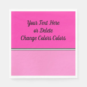 Hot Pink gepersonaliseerde servetten voor haar