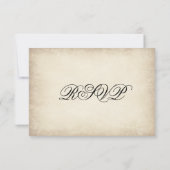 Hot Pink Gerber Daisy Rustic Wedding RSVP-kaarten RSVP Kaartje (Achterkant)