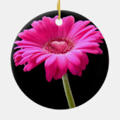 Hot Pink Gerbera Daisy Keramisch Ornament (Achterkant)