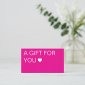 Hot Pink Gift Coupon For Spa Beauty Salon (Staand voorkant)