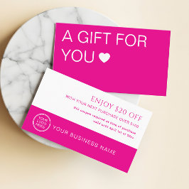 Hot Pink Gift Coupon For Spa Beauty Salon