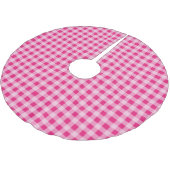 Hot Pink Gingham Kerstboom Rok (Gekanteld)