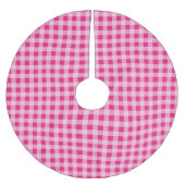 Hot Pink Gingham Kerstboom Rok (Voorkant)