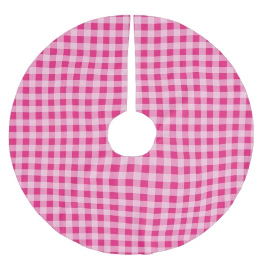 Hot Pink Gingham Kerstboom Rok (Voorkant)