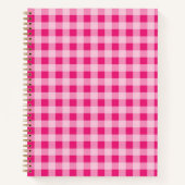 Hot Pink Gingham Notitieboek (Voorkant)
