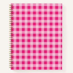 Hot Pink Gingham Notitieboek