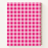 Hot Pink Gingham Notitieboek (Achterkant)