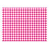 Hot Pink Gingham Patroon Tablecloth controleren Tafelkleed (Voorkant (Horizontaal))