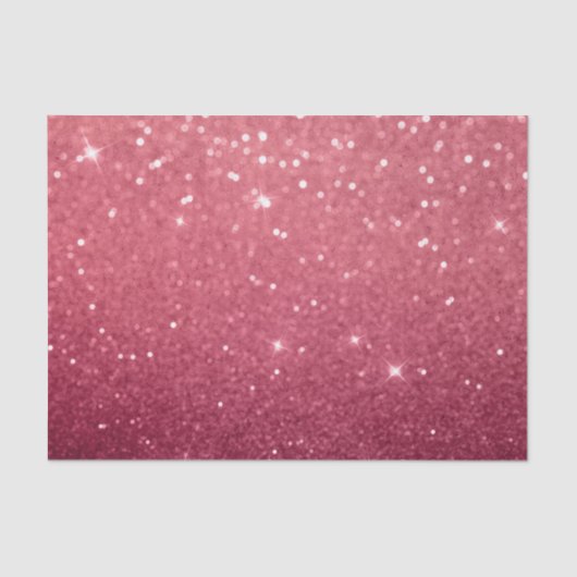 Hot Pink Girly Bokeh Twinkle Glitter Gifts Tissuepapier (Voorkant)