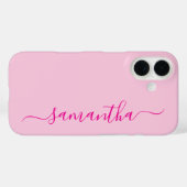 Hot Pink Girly Signature Case-Mate iPhone Case (Achterkant (horizontaal))