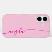Hot Pink Glam-handtekening Case-Mate iPhone Case (Achterkant (horizontaal))