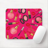 Hot Pink Glam Makeup Mouse Pad Muismat (Met muis)