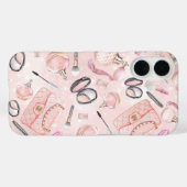 Hot Pink Glam Makeup Phone Case (Achterkant (horizontaal))
