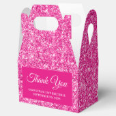 Hot Pink Glitter 21ste verjaardag Dank u Bedankdoosjes (Geopend)
