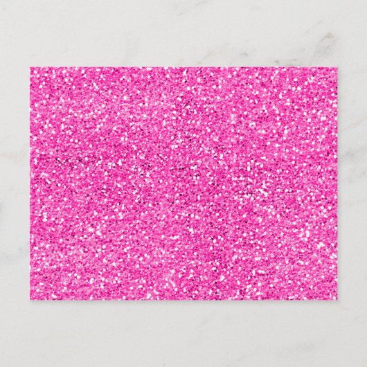 Hot Pink Glitter Briefkaart (Voorkant)