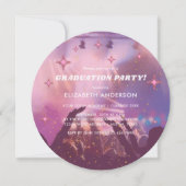 Hot Pink Glitter Disco Ball Party Graduation Kaart (Voorkant)