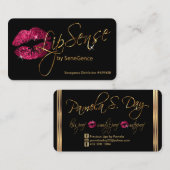 Hot Pink Glitter en Gold Visitekaartje (Voorkant / Achterkant)