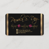 Hot Pink Glitter en Gold Visitekaartje (Achterkant)