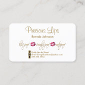 Hot Pink Glitter en Gold - Wit Visitekaartje (Achterkant)