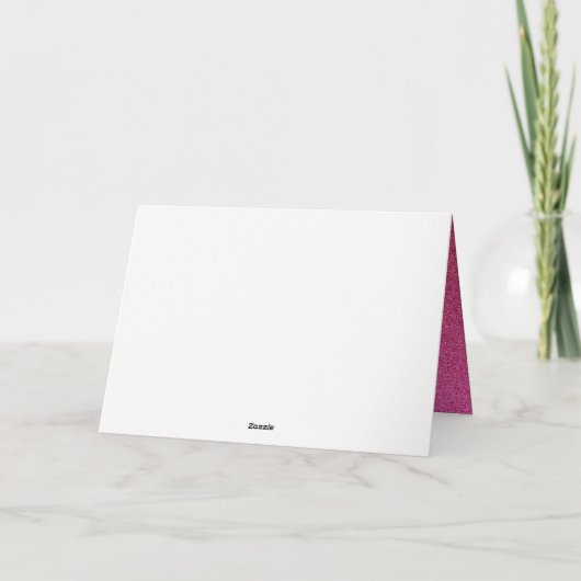 Hot Pink Glitter Fux Ombre Sweet 16 Hartelijk dank Bedankkaart (Achterkant)