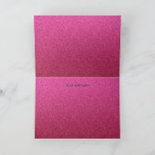 Hot Pink Glitter Fux Ombre Sweet 16 Hartelijk dank Bedankkaart (Binnen)