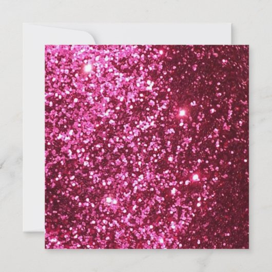 Hot Pink Glitter Graduation Party Uitnodiging (Achterkant)
